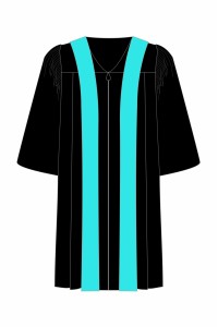 供應香港都會大學電腦學工程學理學榮譽學士學位畢業袍 天藍色雙邊畢業披肩網上下單 DA350